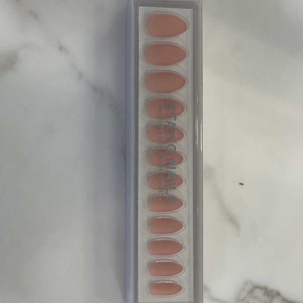 Static Nails press on nail set in Matte Rose Almond